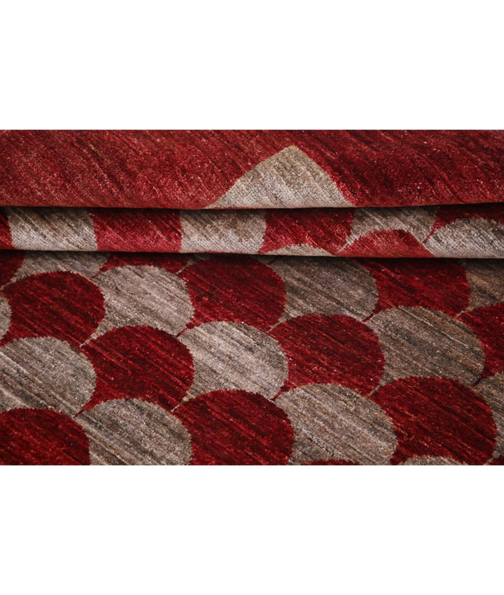 Afghan Modcar Rug 7' 0" x 9' 2" Hand-Knotted | No. AT18002