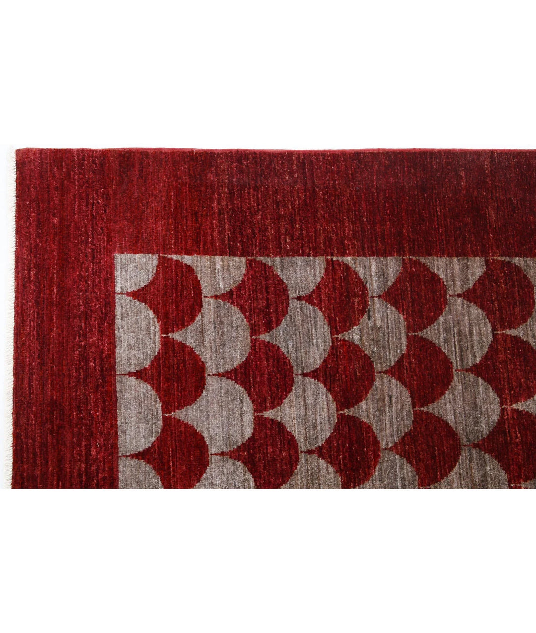 Afghan Modcar Rug 7' 0" x 9' 2" Hand-Knotted | No. AT18002