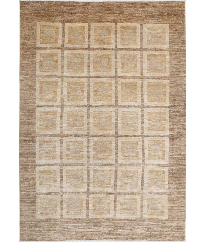 Afghan Modcar Rug 5' 10" x 8' 7" Hand-Knotted | No. AT18131