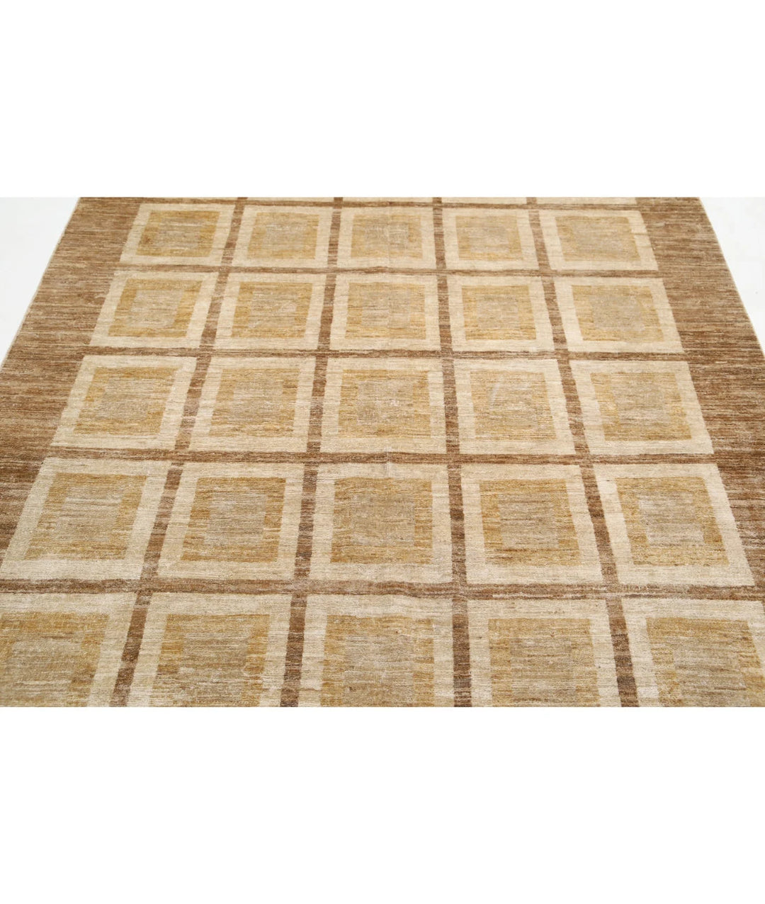 Afghan Modcar Rug 5' 10" x 8' 7" Hand-Knotted | No. AT18131