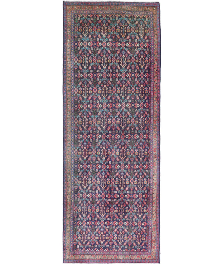 Persian Hamadan Rug 3' 8" x 10' 4" Hand-Knotted | No. AT18166