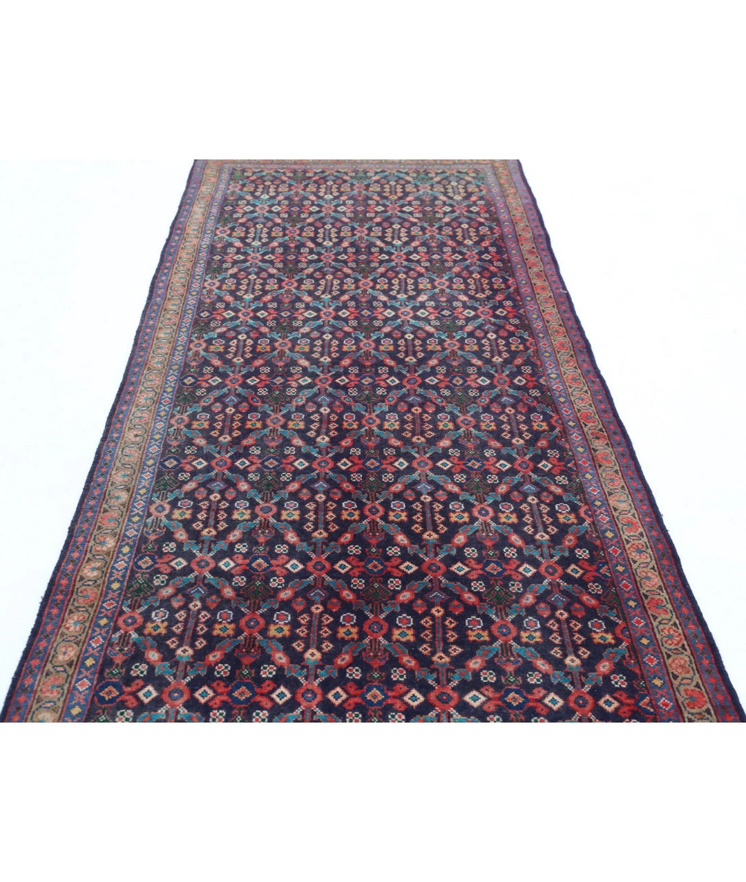 Persian Hamadan Rug 3' 8" x 10' 4" Hand-Knotted | No. AT18166