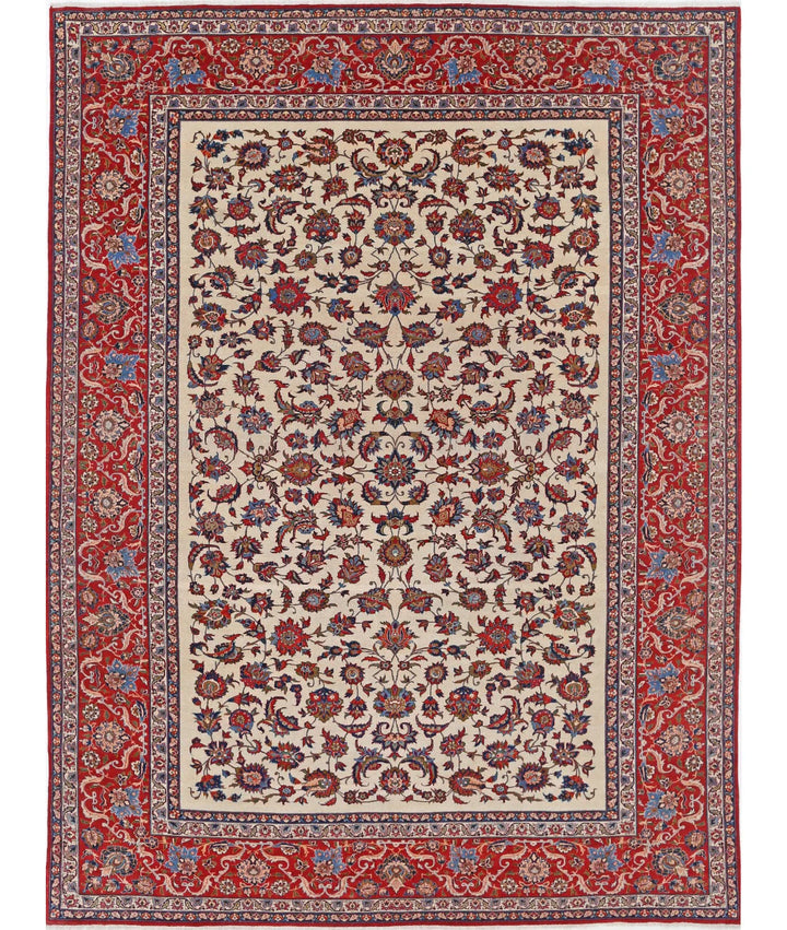 Persian Isfahan Rug 10' 9" x 14' 6" Hand-Knotted | No. AT18197
