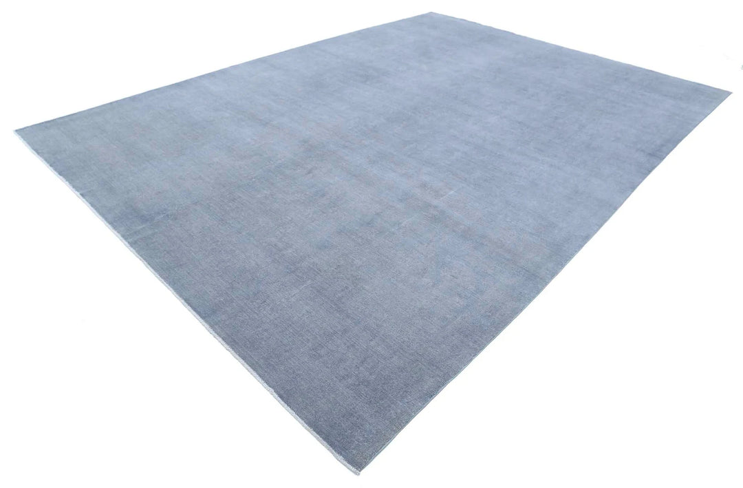 Grey Afghan Overdye Rug 9' 10" x 13' 11" Hand-Knotted | No. AT18277