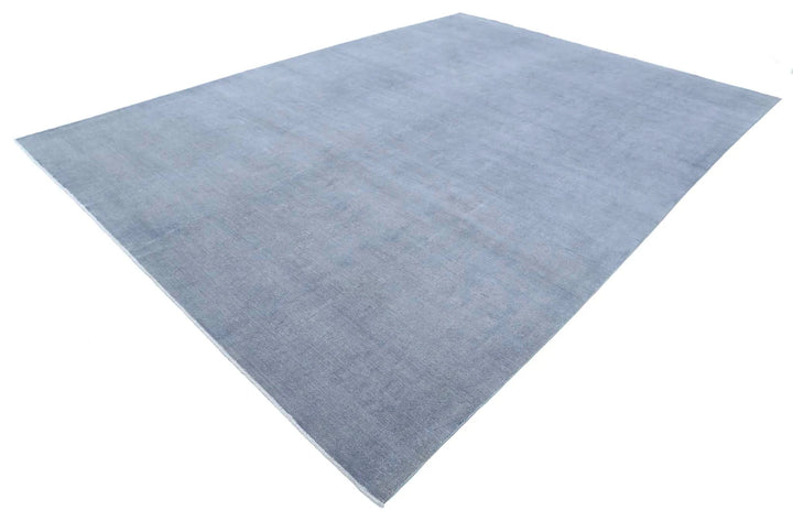 Grey Afghan Overdye Rug 9' 10" x 13' 11" Hand-Knotted | No. AT18277