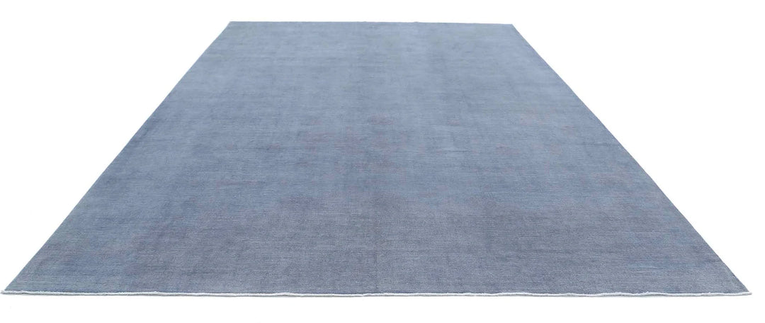 Grey Afghan Overdye Rug 9' 10" x 13' 11" Hand-Knotted | No. AT18277