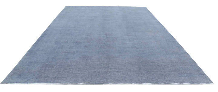 Grey Afghan Overdye Rug 9' 10" x 13' 11" Hand-Knotted | No. AT18277