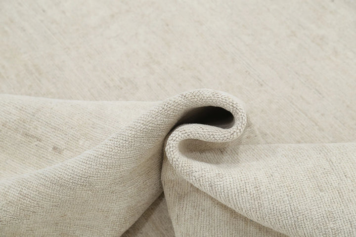 Ivory Afghan Oushak Rug 8' 11" x 11' 6" Hand-Knotted | No. AT18339