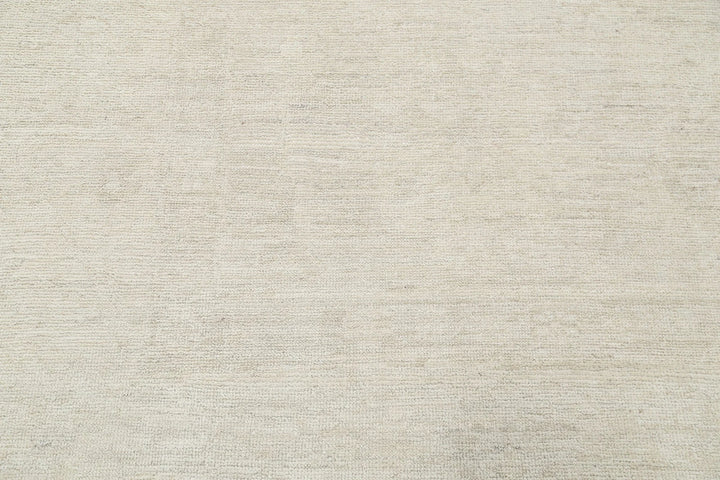Ivory Afghan Oushak Rug 8' 11" x 11' 6" Hand-Knotted | No. AT18339