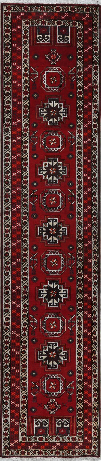 Persian Shiraz Runner 1' 1" x 6' 9" Hand-Knotted | No. AT18396