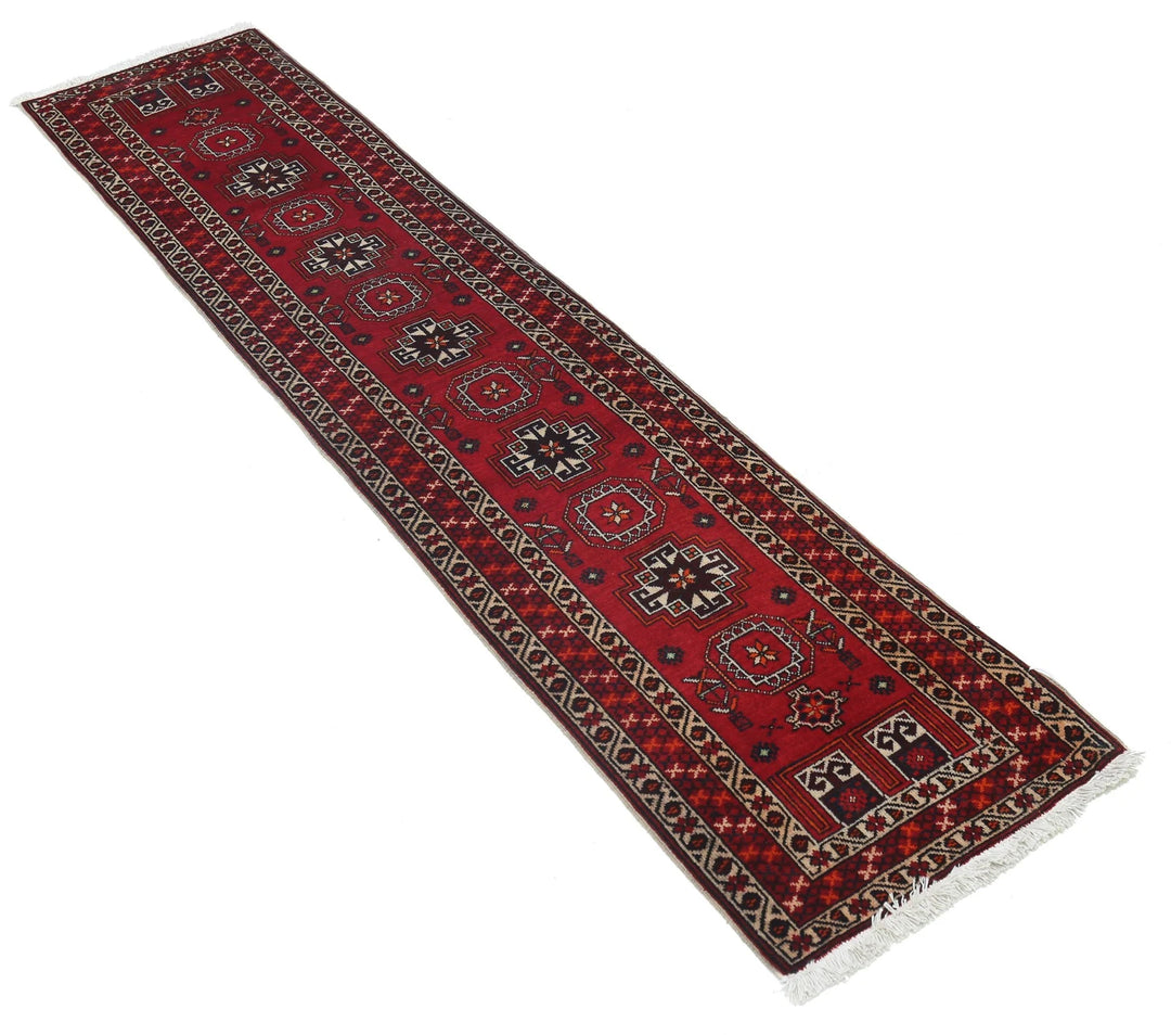 Persian Shiraz Runner 1' 1" x 6' 9" Hand-Knotted | No. AT18396