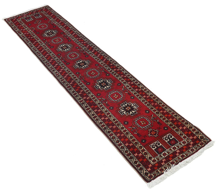 Persian Shiraz Runner 1' 1" x 6' 9" Hand-Knotted | No. AT18396