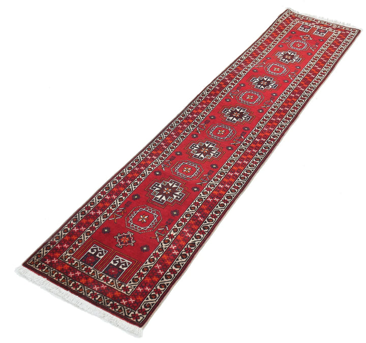 Persian Shiraz Runner 1' 1" x 6' 9" Hand-Knotted | No. AT18396