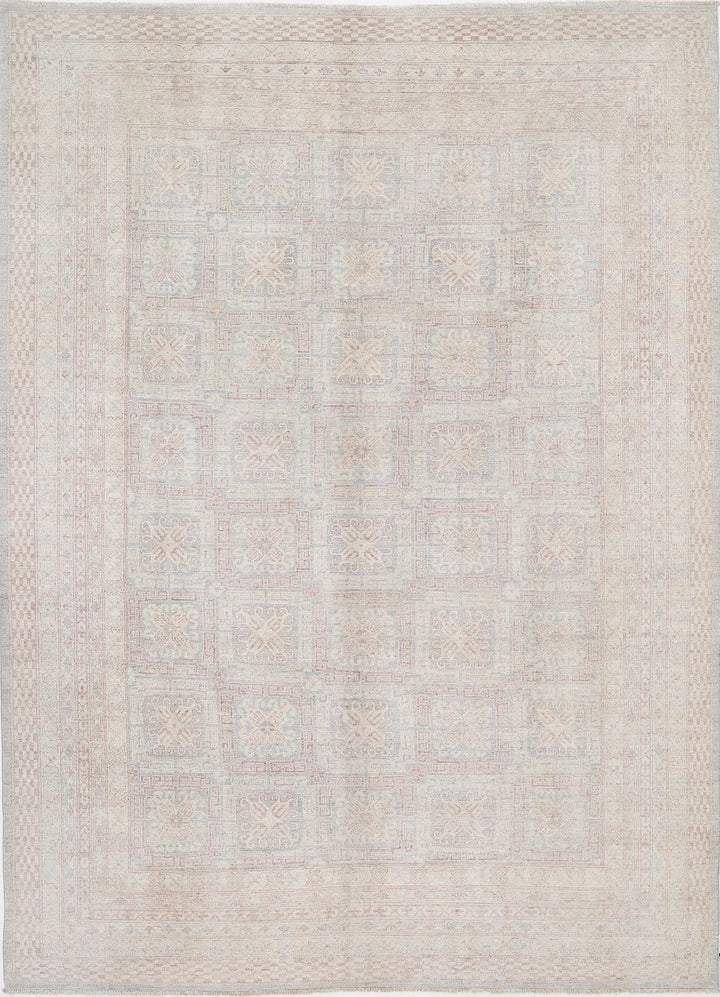 Afghan Khotan Rug 8' 6" x 11' 9" Hand-Knotted | No. AT18398
