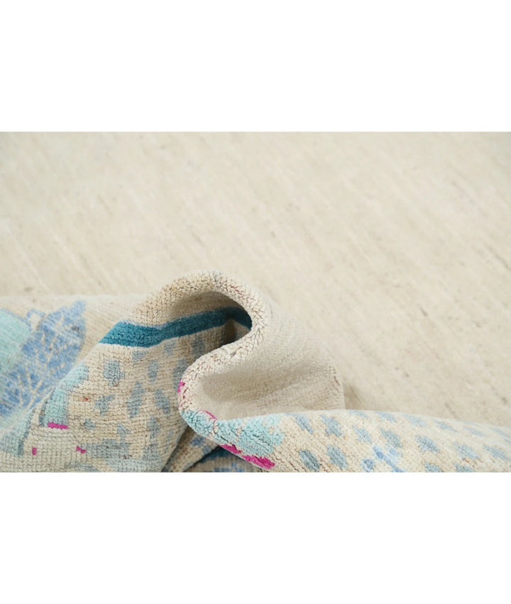 Brown Afghan Oriental Rug 8' 1" x 9' 7" Hand-Knotted | No. AT18445