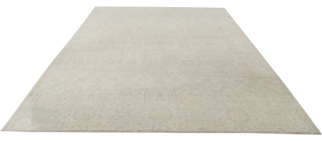 Afghan Oriental Rug 8' 11" x 11' 6" Hand-Knotted | No. AT18563