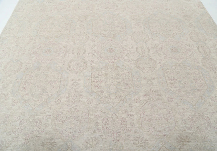Afghan Oriental Rug 8' 11" x 11' 6" Hand-Knotted | No. AT18563
