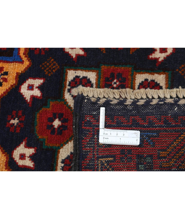 Red Afghan Tribal Rug 2' 11" x 5' 0" Hand-Knotted | No. AT18585