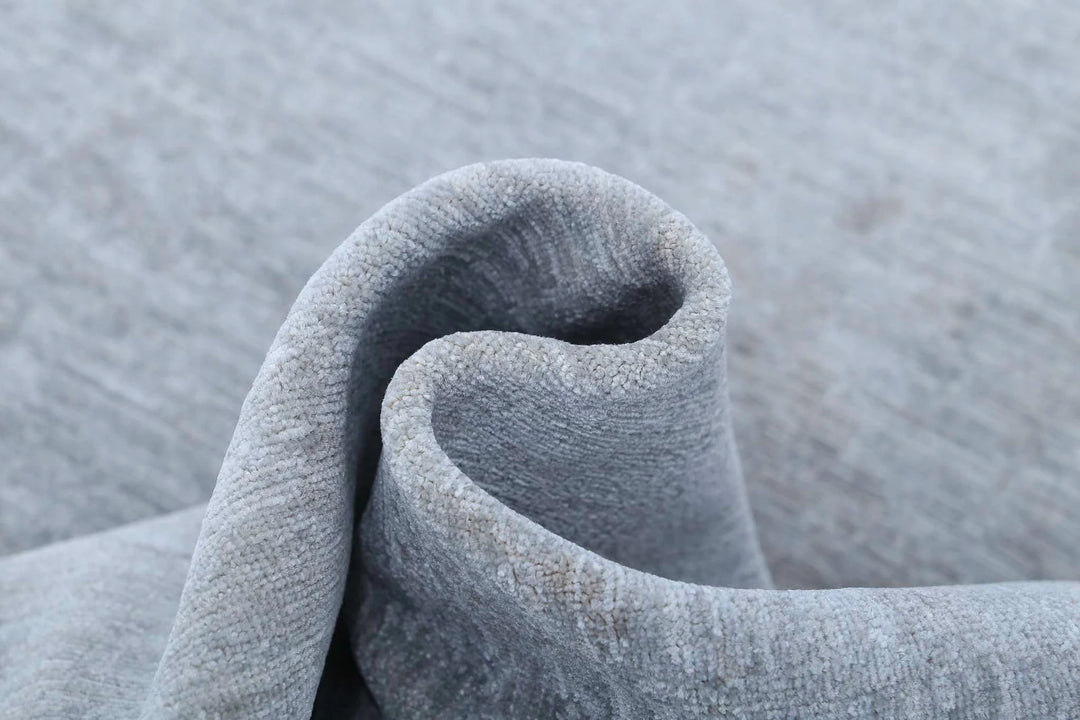 Grey Afghan Overdye Rug 4' 11" x 6' 3" Hand-Knotted | No. AT18589