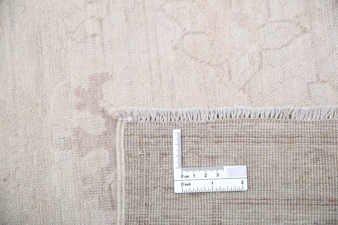 Ivory Afghan Serenity Rug 6' 1" x 8' 4" Hand-Knotted | No. AT18645