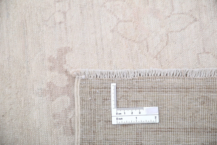 Ivory Afghan Serenity Rug 6' 1" x 8' 4" Hand-Knotted | No. AT18645