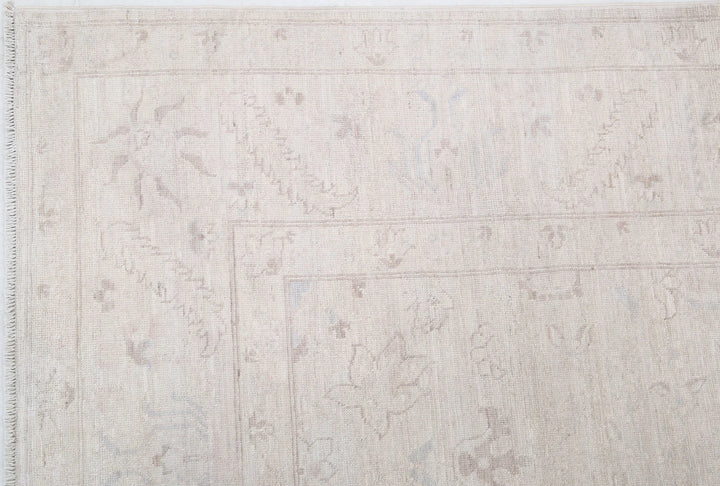 Ivory Afghan Serenity Rug 6' 1" x 8' 4" Hand-Knotted | No. AT18645