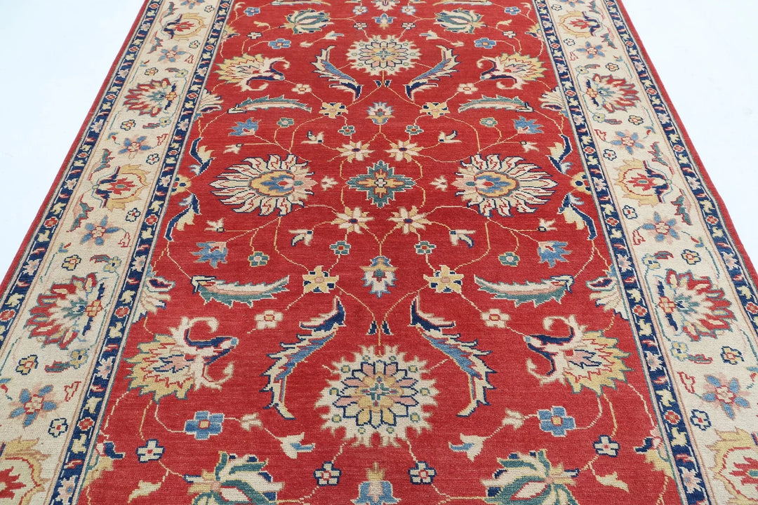Afghan Ziegler Rug 6' 4" x 9' 4" Hand-Knotted | No. AT18715