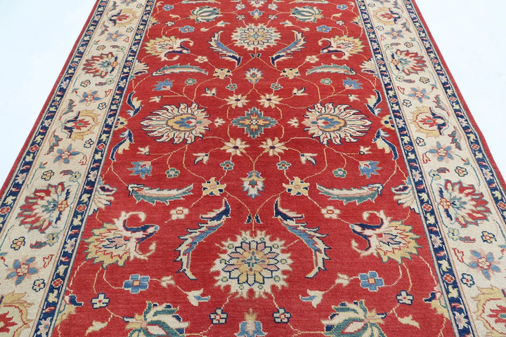 Afghan Ziegler Rug 6' 4" x 9' 4" Hand-Knotted | No. AT18715