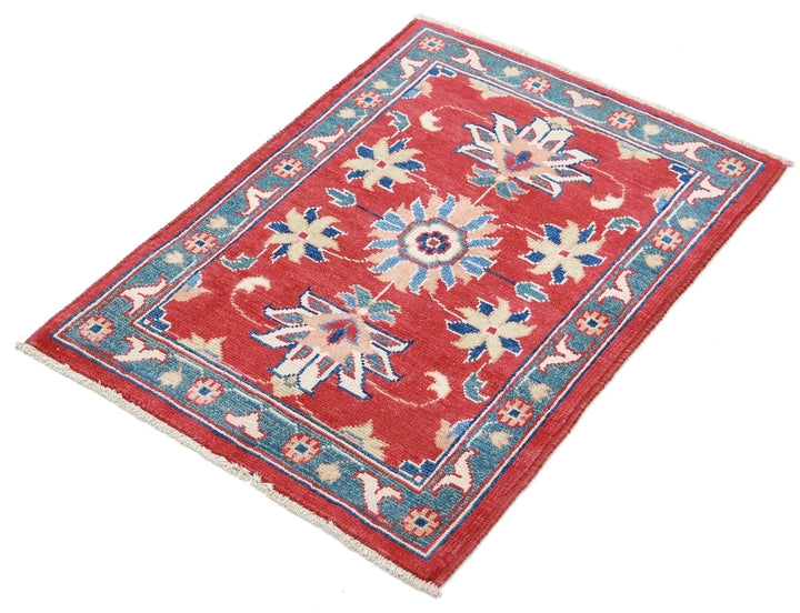 Afghan Ziegler Rug 2' 1" x 2' 10" Hand-Knotted | No. AT18816