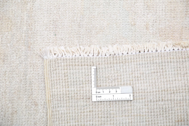 Ivory Afghan Oushak Rug 10' 2" x 12' 11" Hand-Knotted | No. AT19026