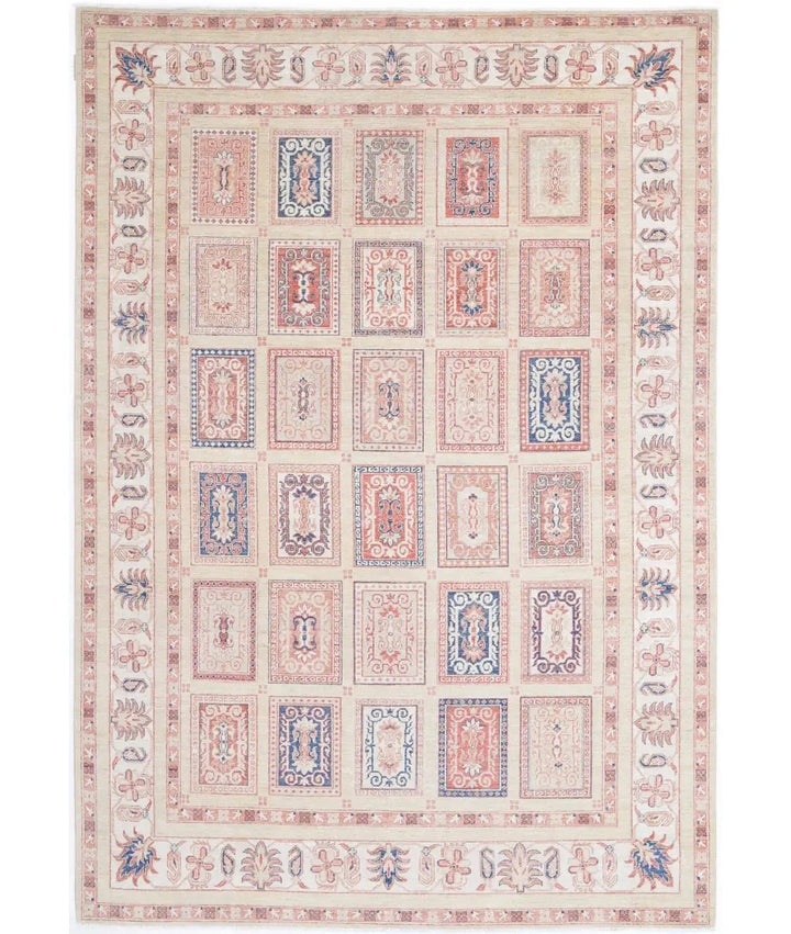 Afghan Bakhtiari Rug 7' 11" x 11' 6" Hand-Knotted | No. AT19061