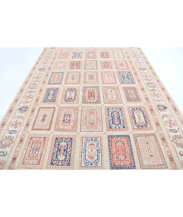 Afghan Bakhtiari Rug 7' 11" x 11' 6" Hand-Knotted | No. AT19061