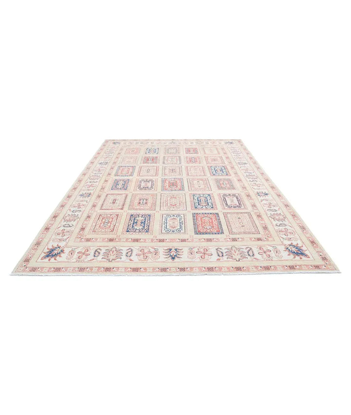 Afghan Bakhtiari Rug 7' 11" x 11' 6" Hand-Knotted | No. AT19061