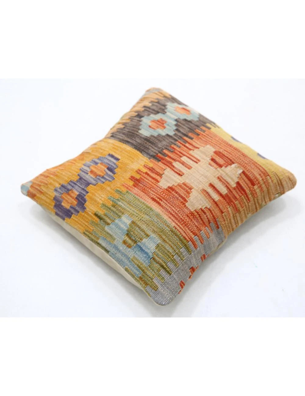Afghan Tribal Pillow 1' 5" x 1' 5" Hand-Woven | No. AT19075