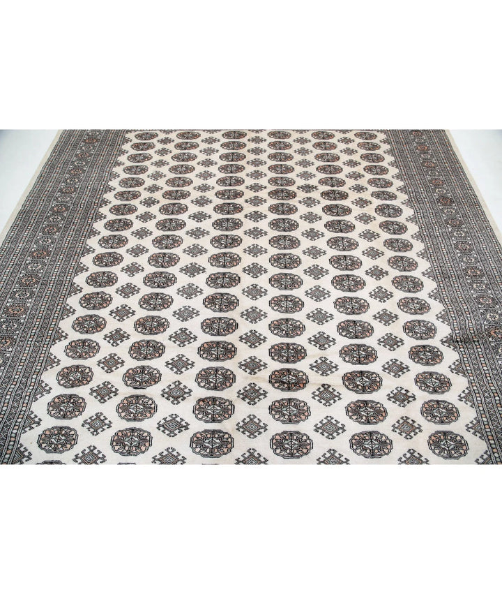 Pakistani Bokhara Rug 8' 4" x 9' 9" Hand-Knotted | No. AT19136
