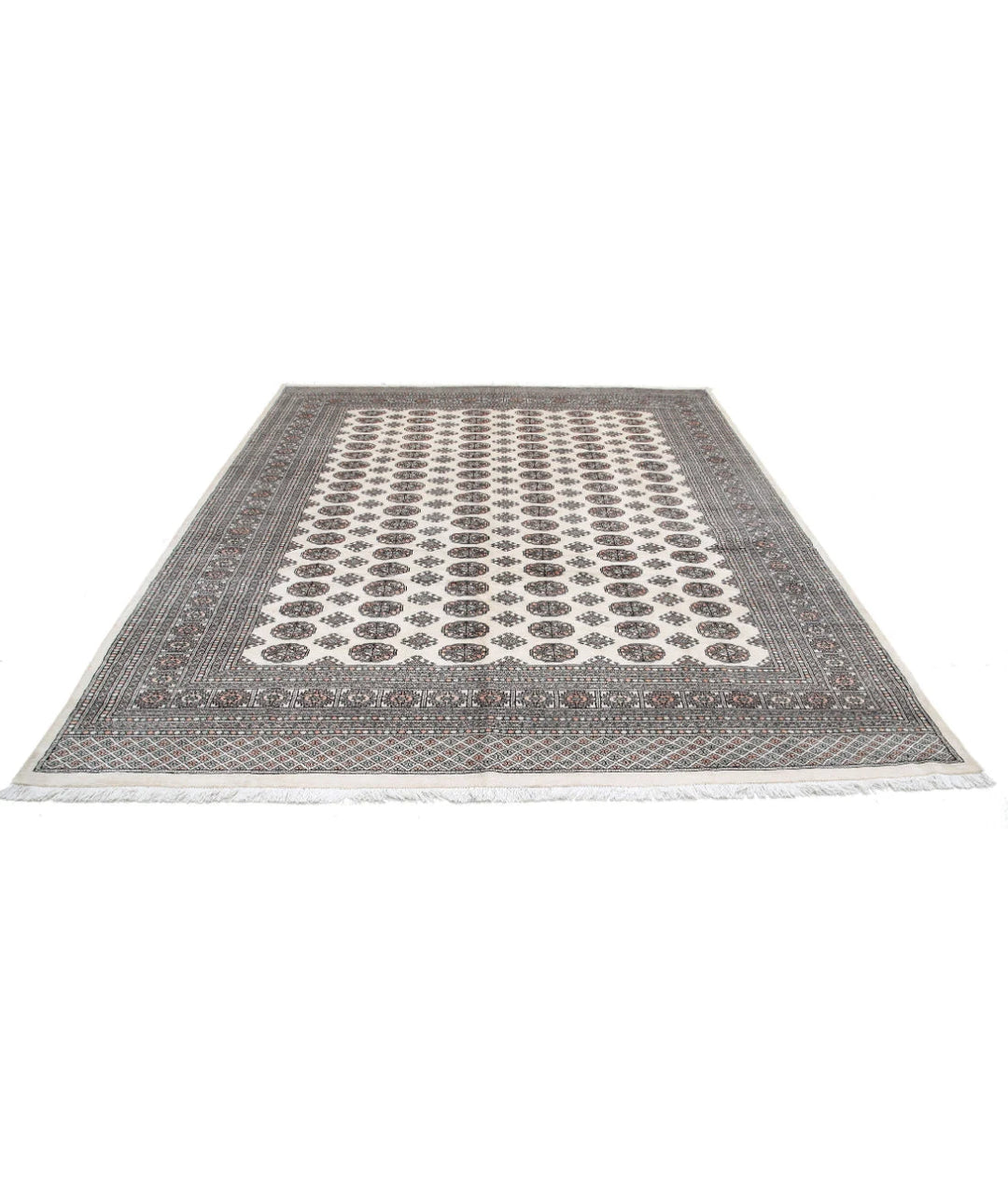Pakistani Bokhara Rug 8' 4" x 9' 9" Hand-Knotted | No. AT19136