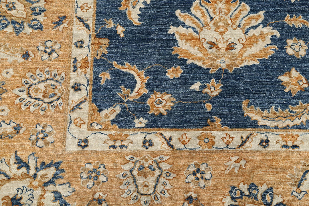 Afghan Ziegler Farhan Rug 9' 3" x 11' 7" Hand-Knotted | No. AT19212