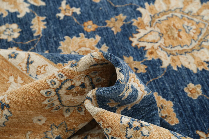 Afghan Ziegler Farhan Rug 9' 3" x 11' 7" Hand-Knotted | No. AT19212