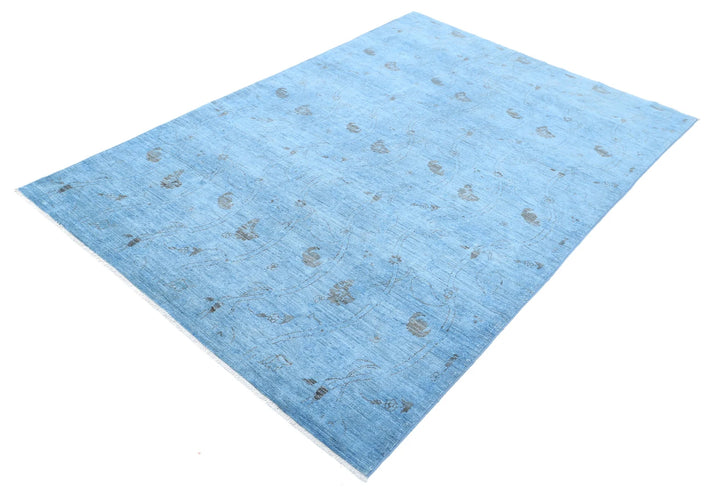 Afghan Overdye Rug 5' 0" x 7' 3" Hand-Knotted | No. AT19268