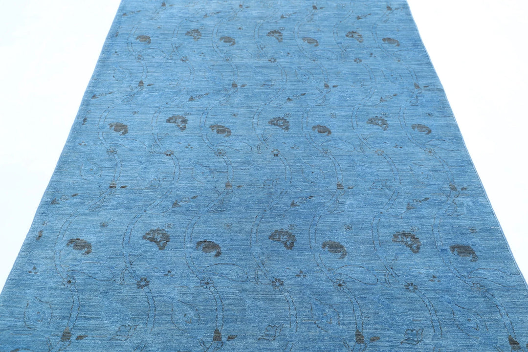 Afghan Overdye Rug 5' 0" x 7' 3" Hand-Knotted | No. AT19268