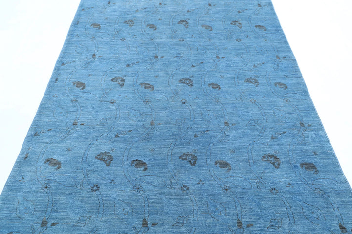 Afghan Overdye Rug 5' 0" x 7' 3" Hand-Knotted | No. AT19268