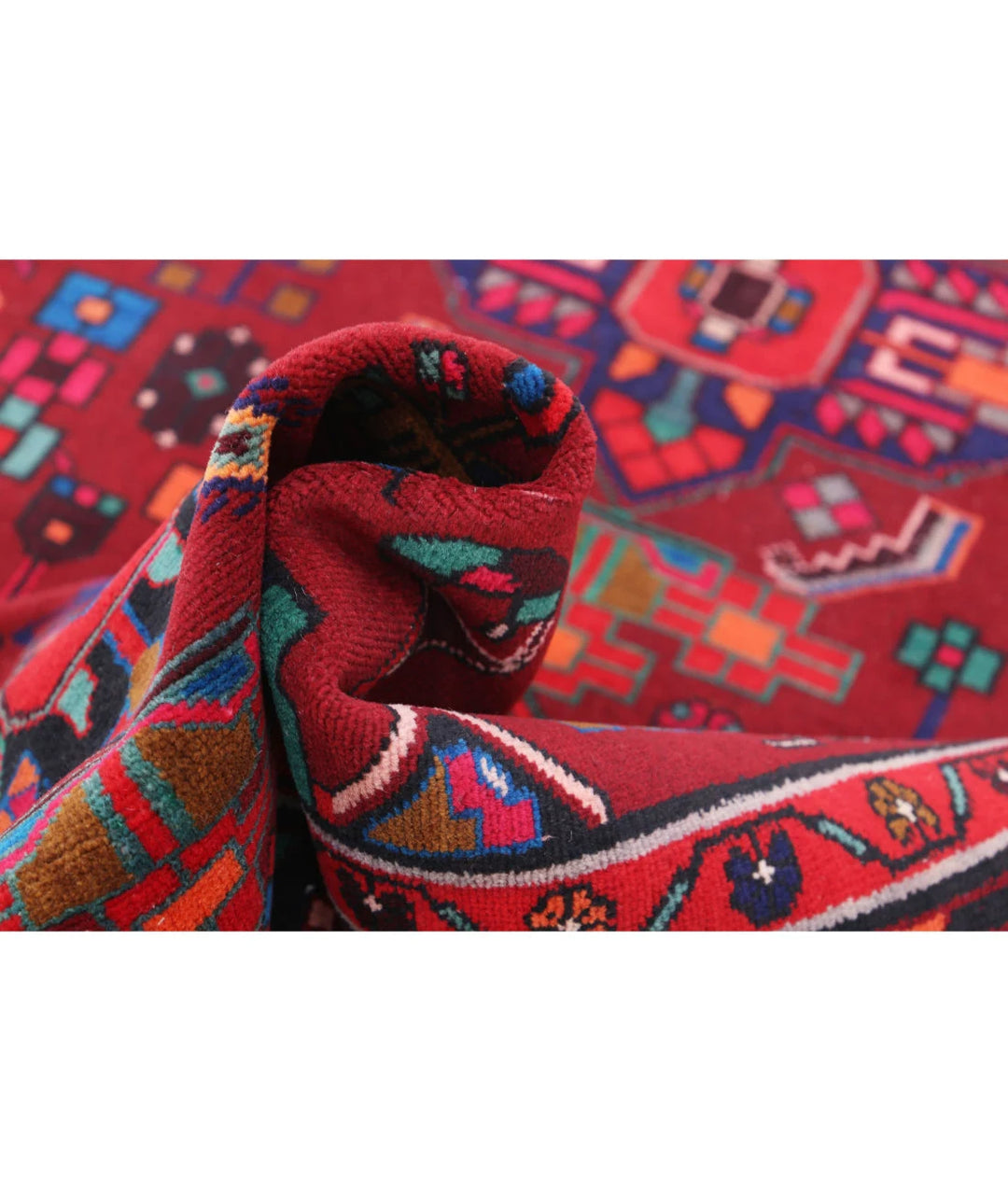 Persian Hamadan Runner Rug 4' 5" x 9' 8" Hand-Knotted | No. AT19291