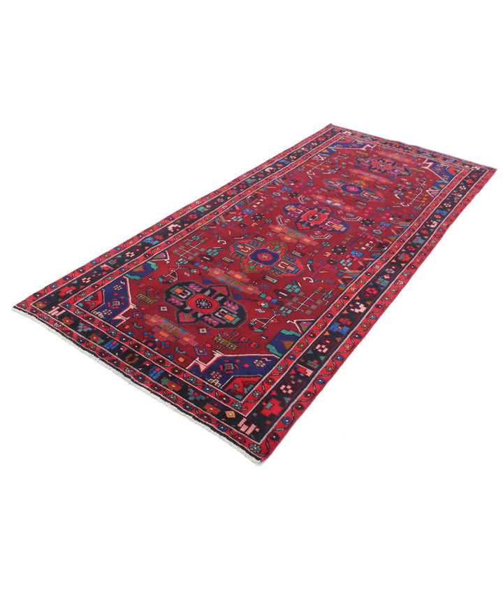 Persian Hamadan Runner Rug 4' 5" x 9' 8" Hand-Knotted | No. AT19291