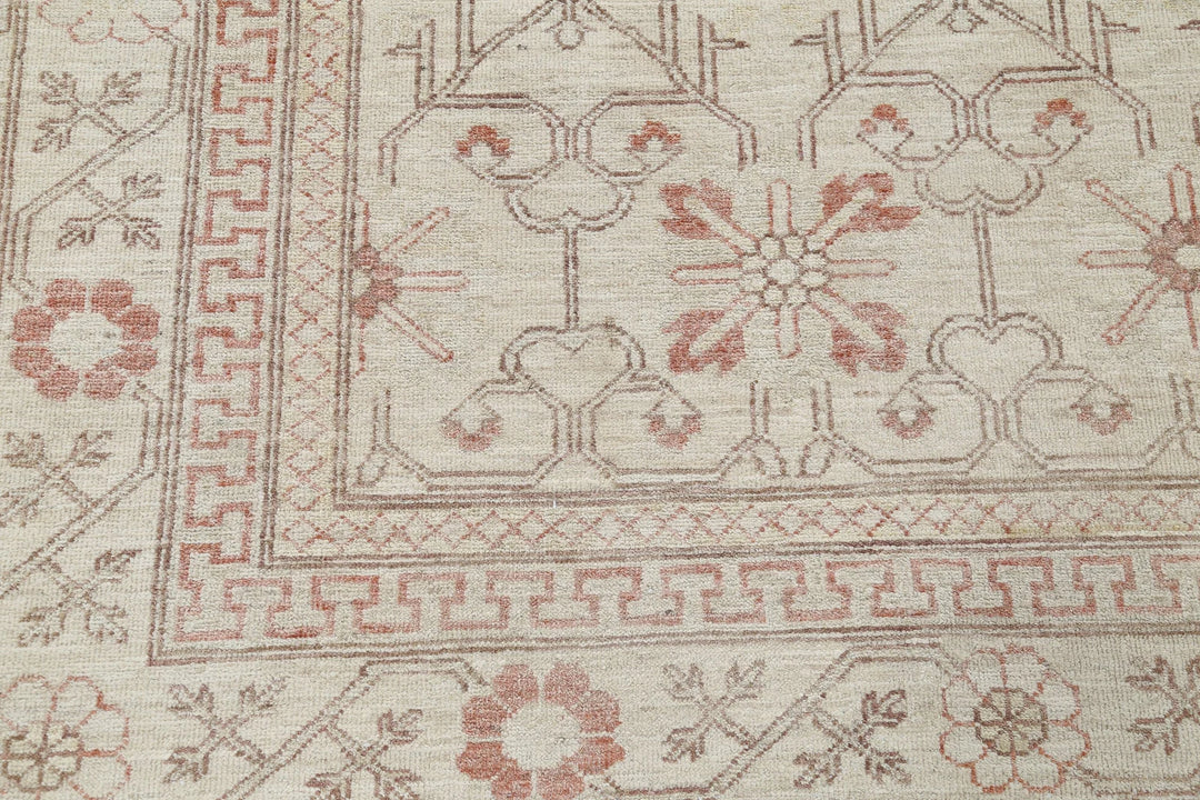 Afghan Khotan Rug 9' 0" x 11' 7" Hand-Knotted | No. AT19373