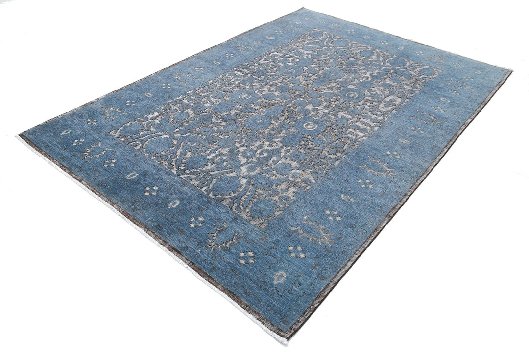 Afghan Onyx Oriental Rug 6' 1" x 8' 9" Hand-Knotted | No. AT19375