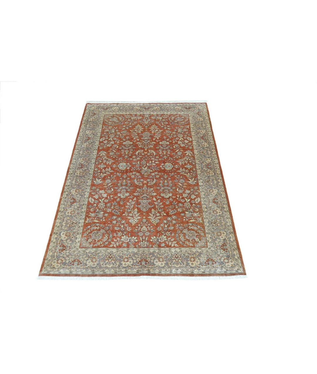 Chinese Hereke Rug 3' 0" x 4' 11" Hand-Knotted | No. AT19463