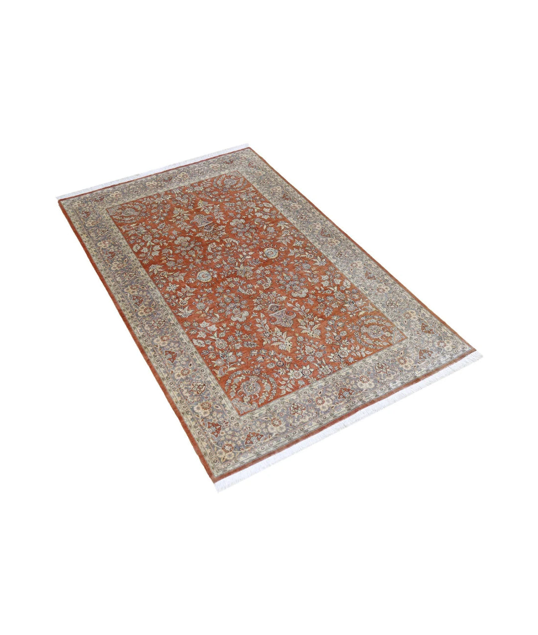 Chinese Hereke Rug 3' 0" x 4' 11" Hand-Knotted | No. AT19463