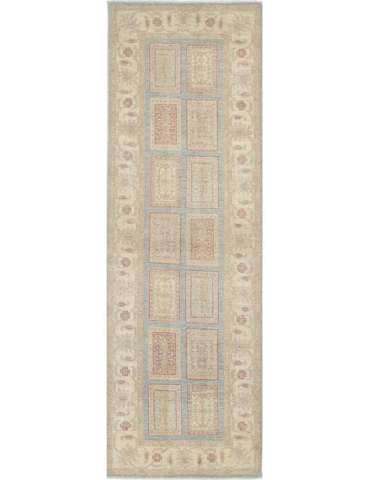 Afghan Bakhtiari Runner Rug 2' 7" x 8' 2" Hand-Knotted | No. AT19558