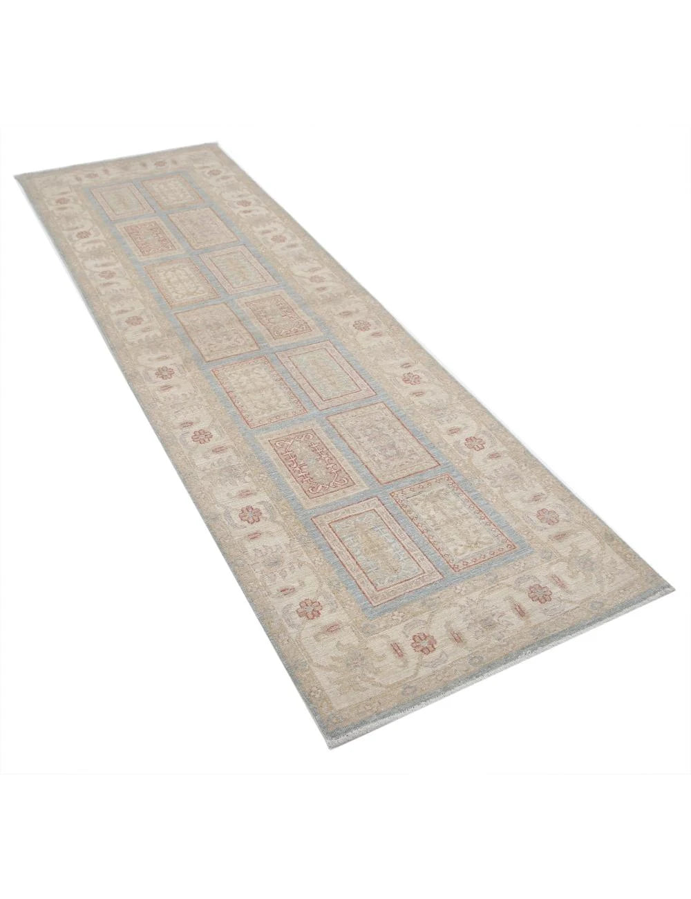 Afghan Bakhtiari Runner Rug 2' 7" x 8' 2" Hand-Knotted | No. AT19558