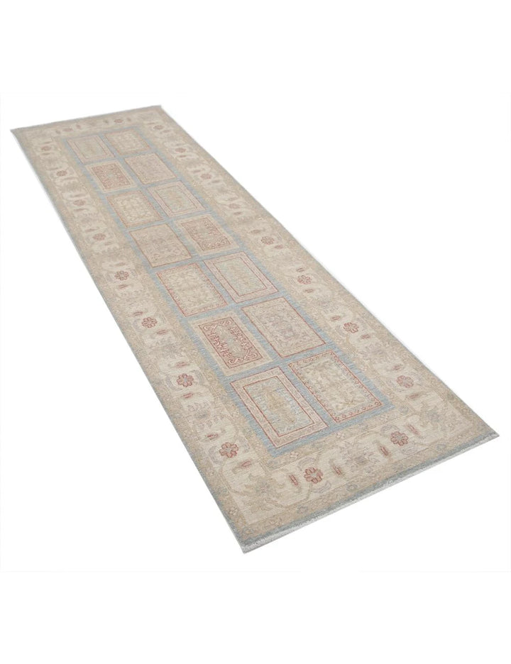 Afghan Bakhtiari Runner Rug 2' 7" x 8' 2" Hand-Knotted | No. AT19558